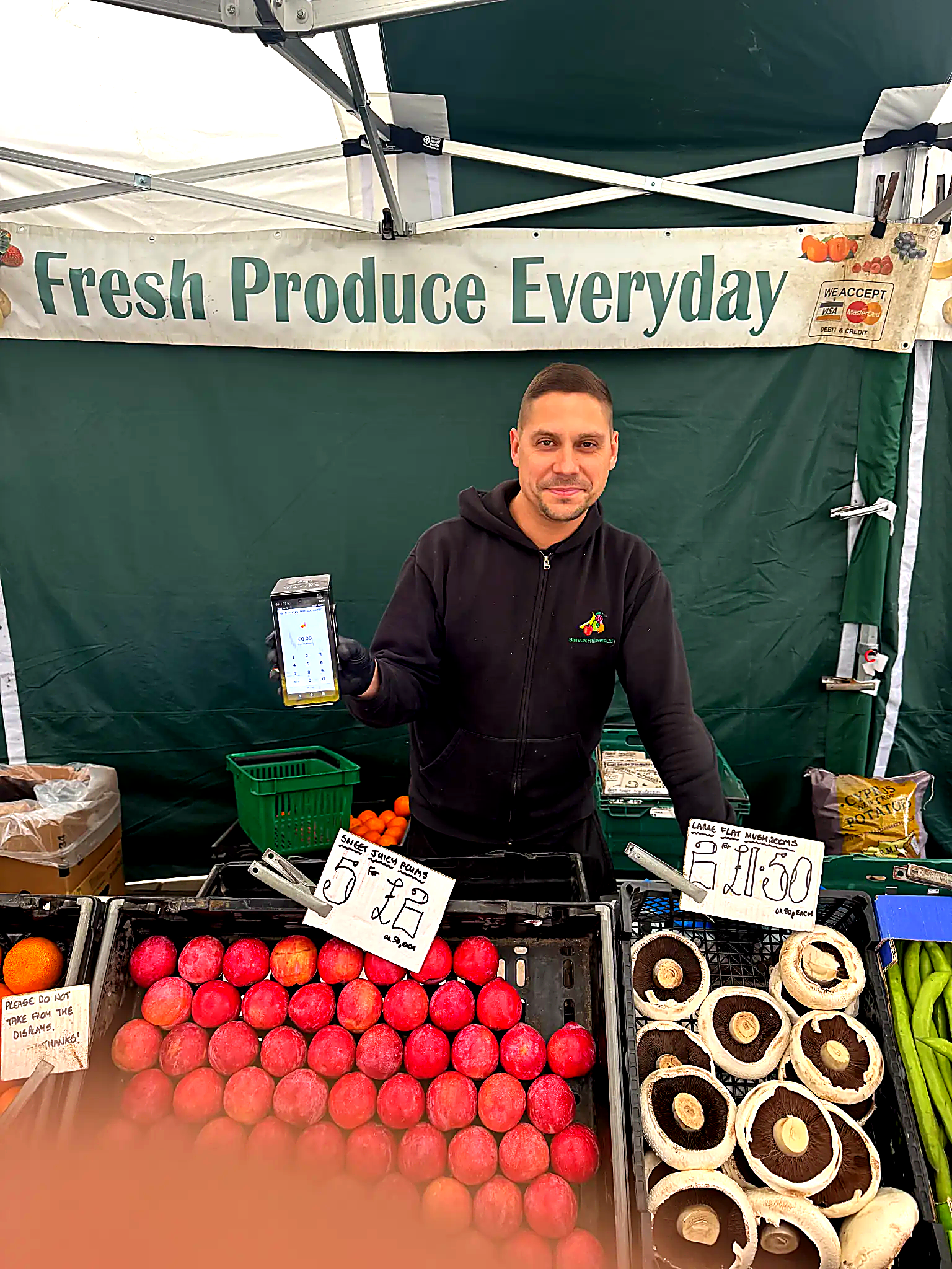 Fresh Produce Everyday trader stall